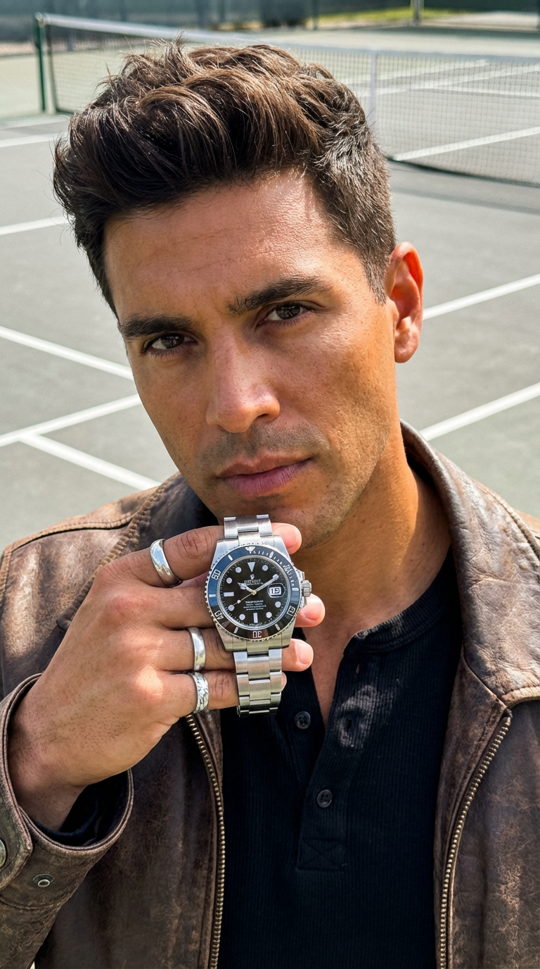 Contenu UGC Diego - avatar IA avec Rolex Submariner