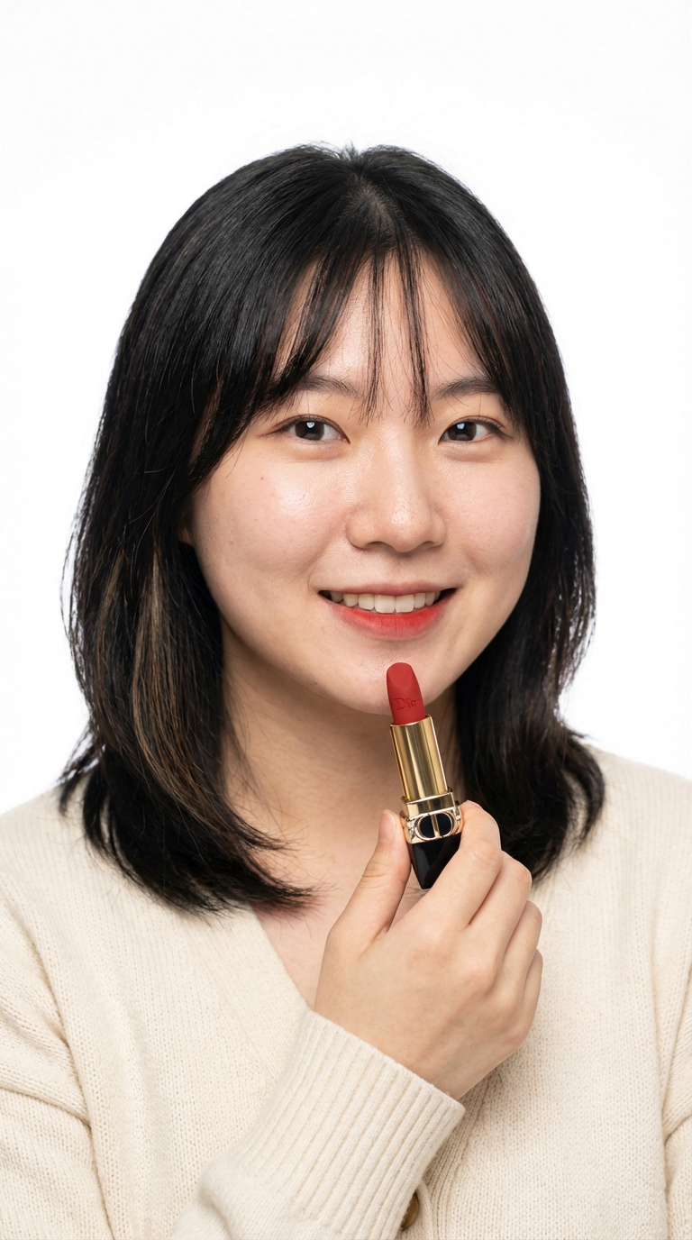 Vidéo UGC Sakura - avatar IA avec rouge à lèvres Dior